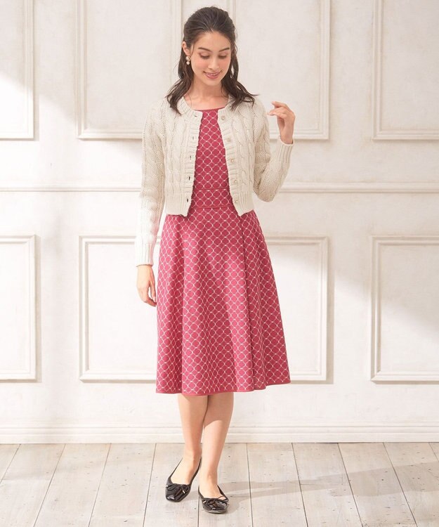 TOCCA CLOVER EMB. ドレス ワイン系7