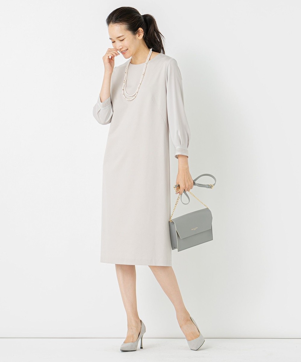 【オンワード】 自由区 L>ワンピース 360°FREE ウォッシャブル ワンピース ライトグレー 46 レディース 【送料無料】