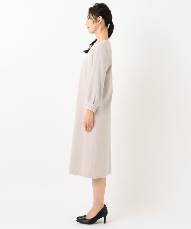 自由区 【Sサイズ有】360°FREE ウォッシャブル ワンピース ライトグレー系