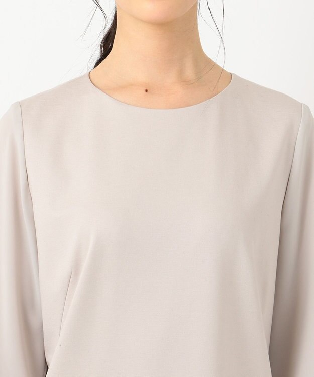 自由区 【Sサイズ有】360°FREE ウォッシャブル ワンピース ライトグレー系