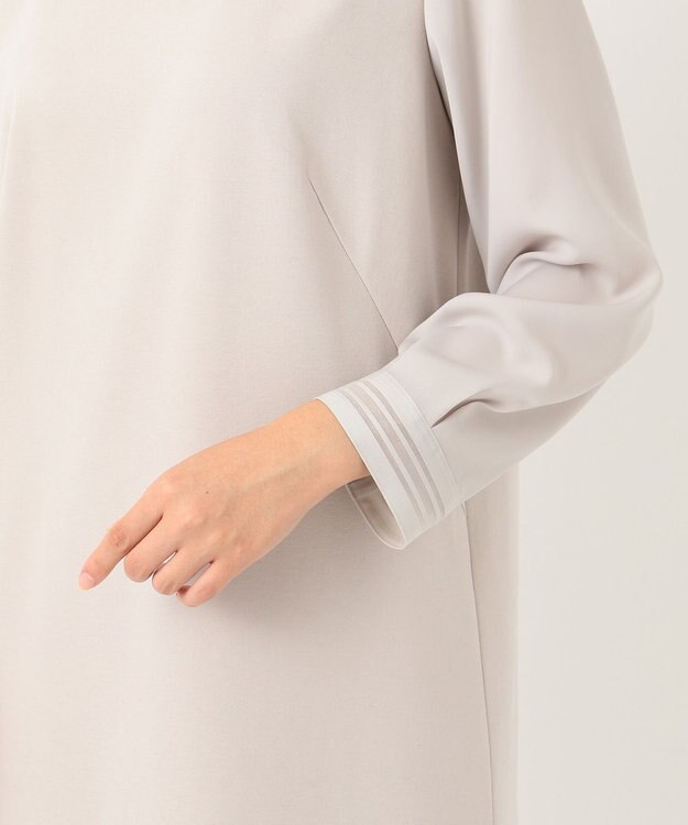 自由区 【Sサイズ有】360°FREE ウォッシャブル ワンピース ライトグレー系