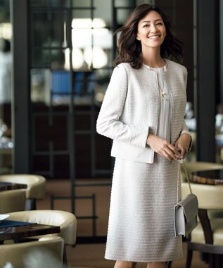 マガジン掲載 インレージャージー 異素材コンビワンピース 検索番号n28 自由区 ファッション通販 公式通販 オンワード クローゼット