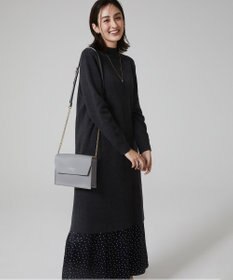 メーカー包装済 自由区 ニット スカート セットアップ ワンピース 上質ウール素材 秋冬 再再販