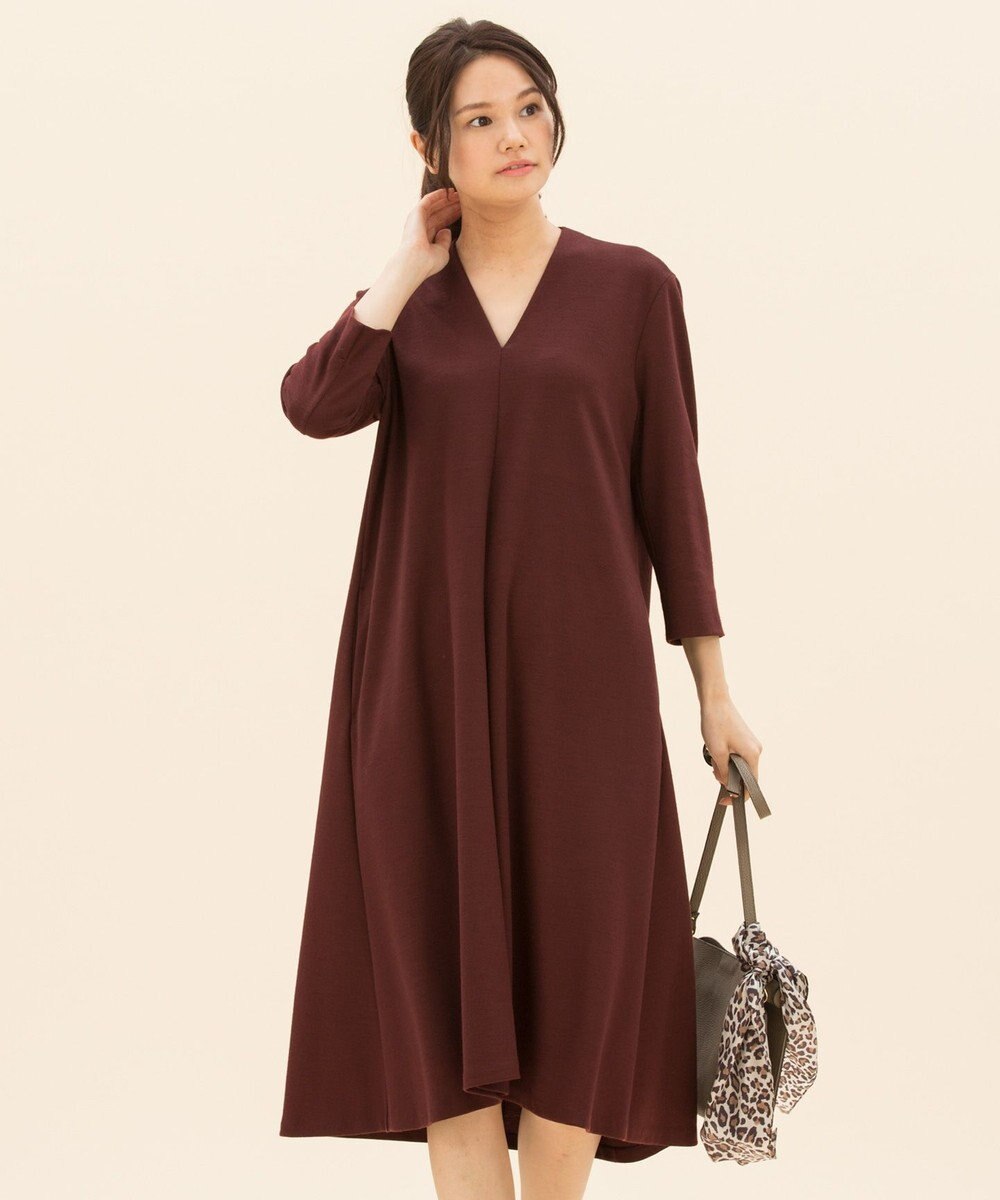 マガジン掲載 ソフトダブルジャージー Vネックワンピース 検索番号f42 23区 S ファッション通販 公式通販 オンワード クローゼット