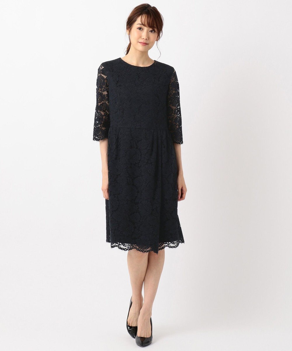 激安 即納 セール 大きいサイズ 23区ネイビーワンピースドレス セールsale