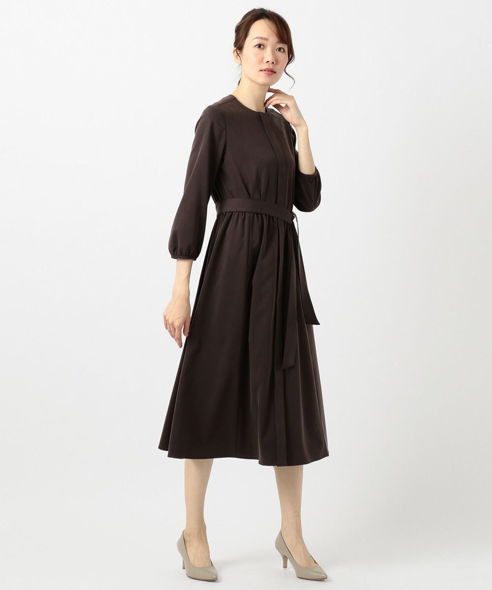 一部店舗限定 洗える フィブリル キュプラサテン リボン ワンピース 23区 ファッション通販 公式通販 オンワード クローゼット