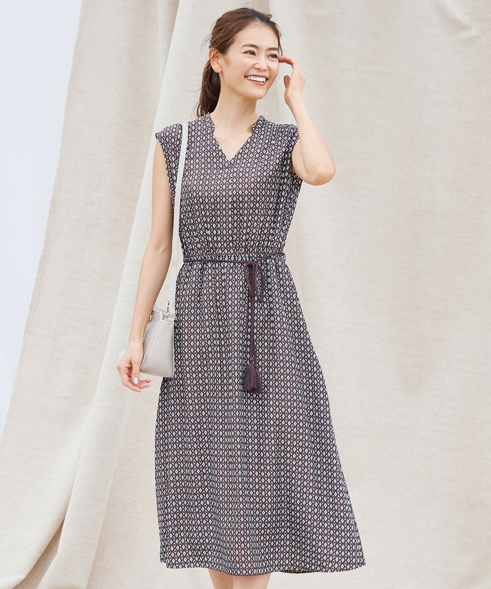 洗える 幾何小紋プリント ワンピース Any Sis ファッション通販 公式通販 オンワード クローゼット