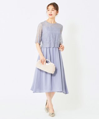 洗える】チュールレースフレア ドレス / any SiS | ファッション通販