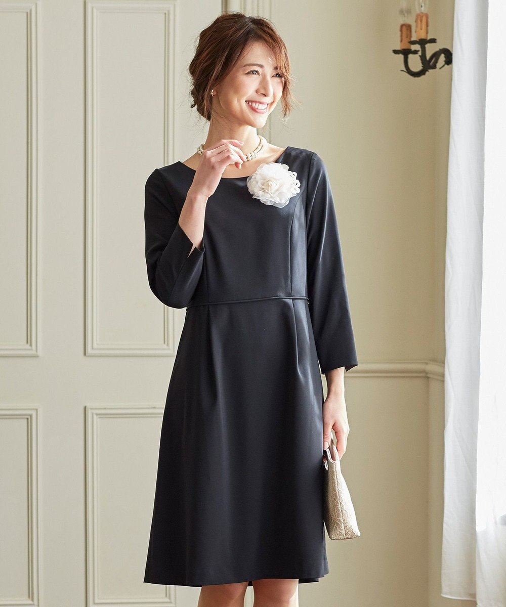 セットアップ対応 セレモニーダブルクロス ワンピース ブラック系 1
