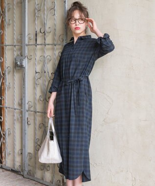 Web限定色あり L Aube ソフトネルチェック シャツワンピース Any Sis L ファッション通販 公式通販 オンワード クローゼット