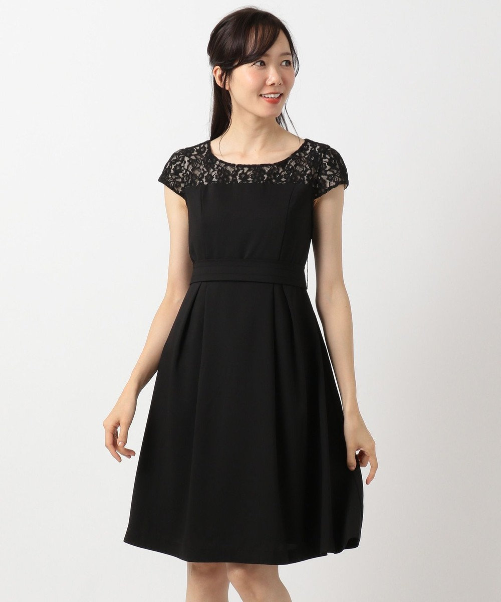 any SiS 【ベルト付】レーシーリボン ドレス ブラック系