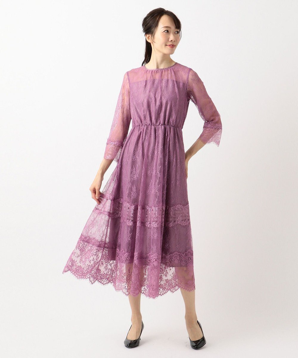 Prier 総レースロング ワンピース 組曲 L ファッション通販 公式通販 オンワード クローゼット