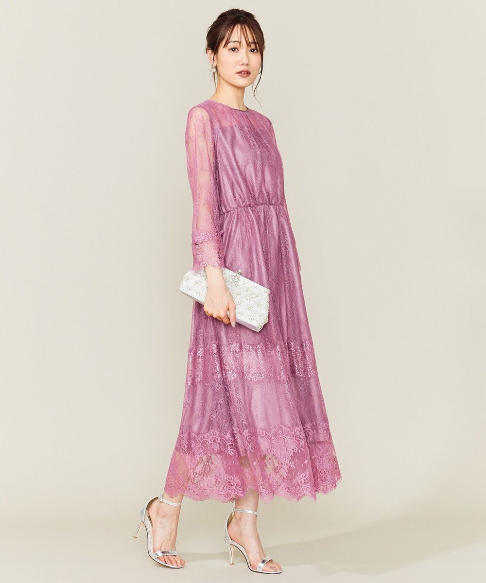 Prier 総レースロング ワンピース 組曲 L ファッション通販 公式通販 オンワード クローゼット