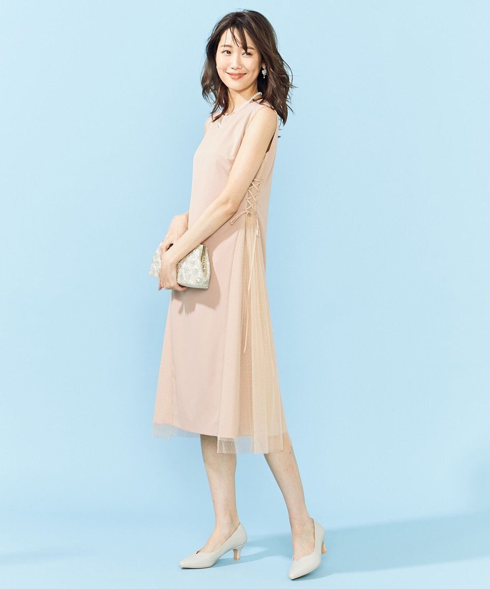 Prier Panormoコラボ サイドチュールレースアップワンピース 組曲 ファッション通販 公式通販 オンワード クローゼット