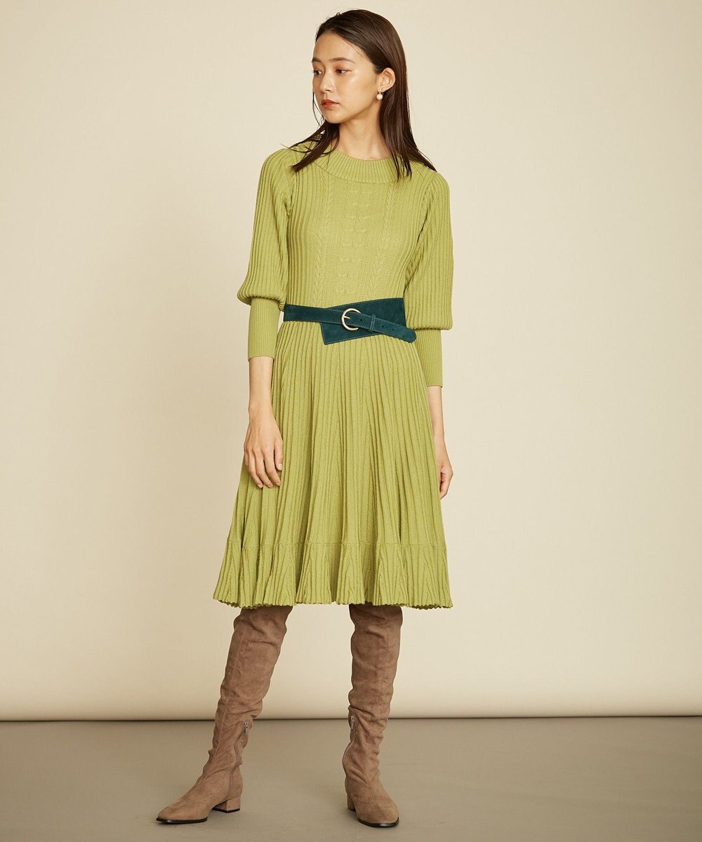 Rythme Kumikyoku Rib Knit フレア ニットワンピース 組曲 ファッション通販 公式通販 オンワード クローゼット