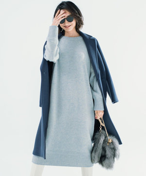 【WEB限定カラーあり】メランジバルキー ニットワンピース