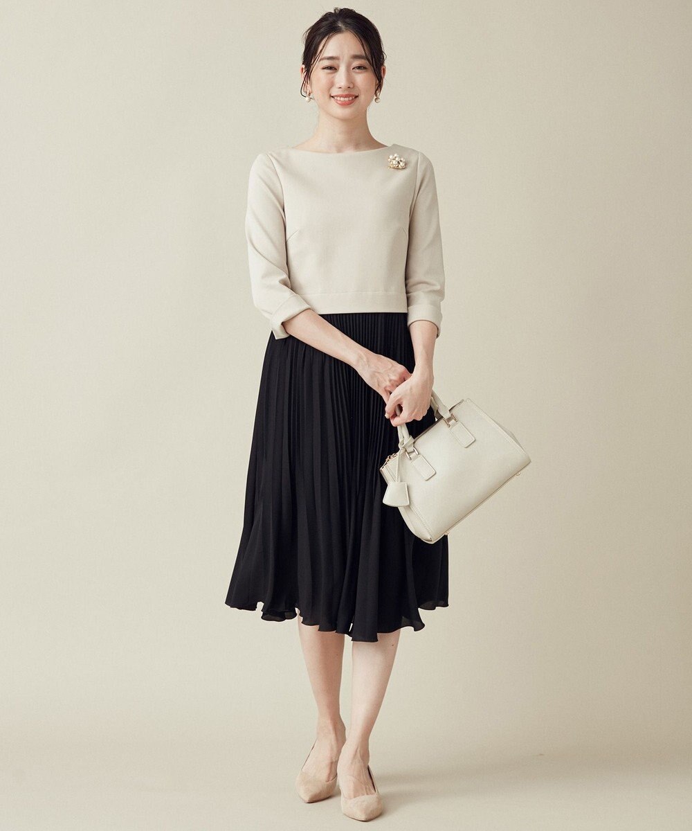 追加生産分入荷 ジャージコンビプリーツ ワンピース 組曲 ファッション通販 公式通販 オンワード クローゼット