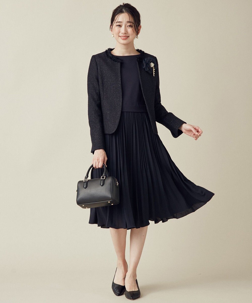 追加生産分入荷 ジャージコンビプリーツ ワンピース 組曲 ファッション通販 公式通販 オンワード クローゼット