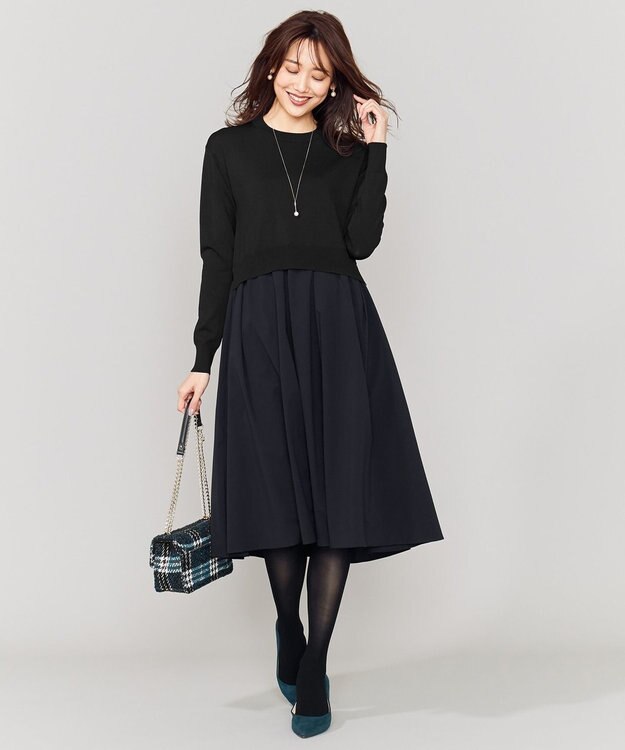 Mi Molletコラボ ニットドッキング ワンピース 組曲 Lファッション通販 公式通販 オンワード クローゼット