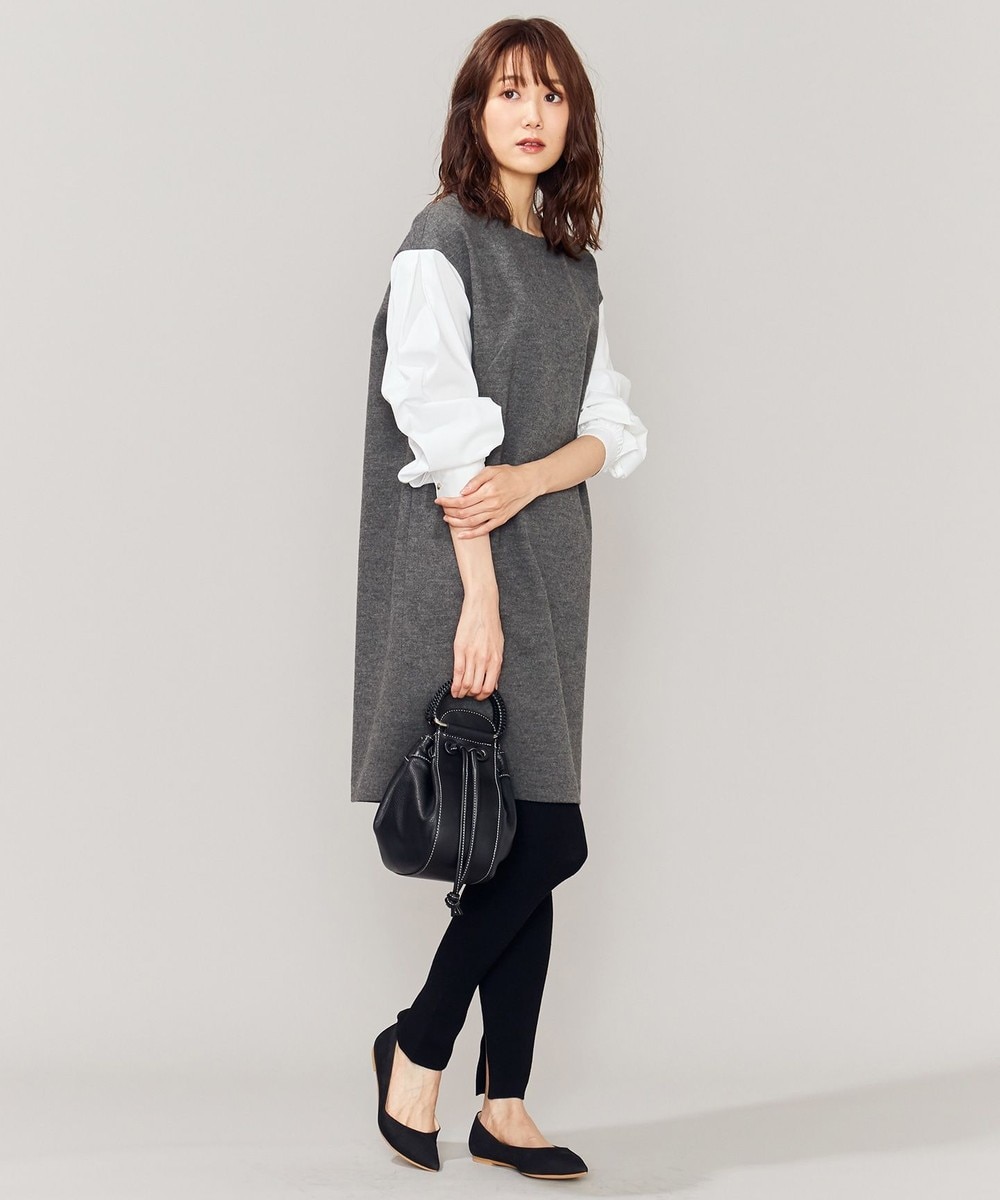 【オンワード】 組曲>ワンピース メリノスムースミルドコンビワンピース ネイビー 2 レディース 【送料無料】