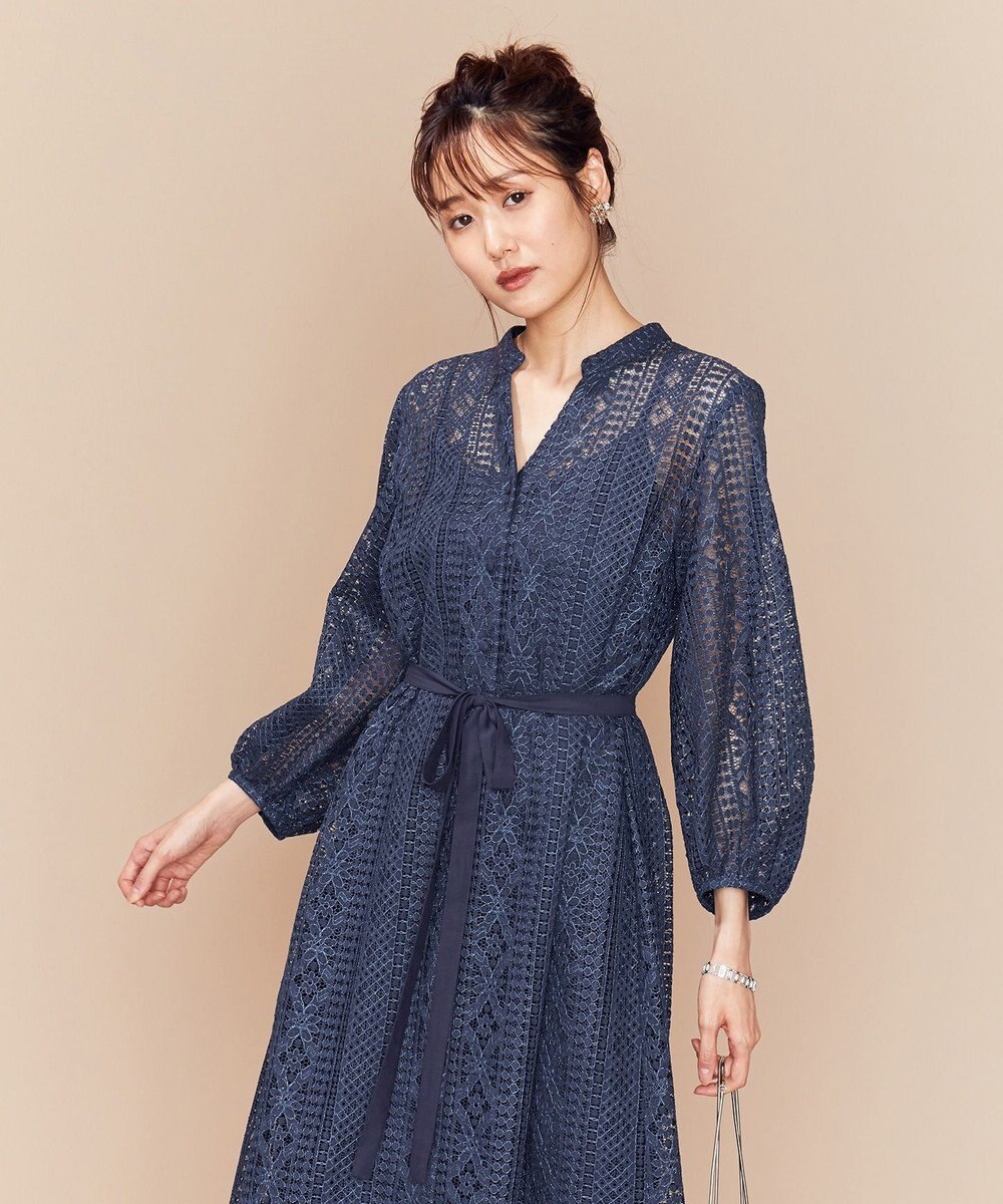 Prier 前あきレースロングワンピース ドレス 組曲 L ファッション通販 公式通販 オンワード クローゼット