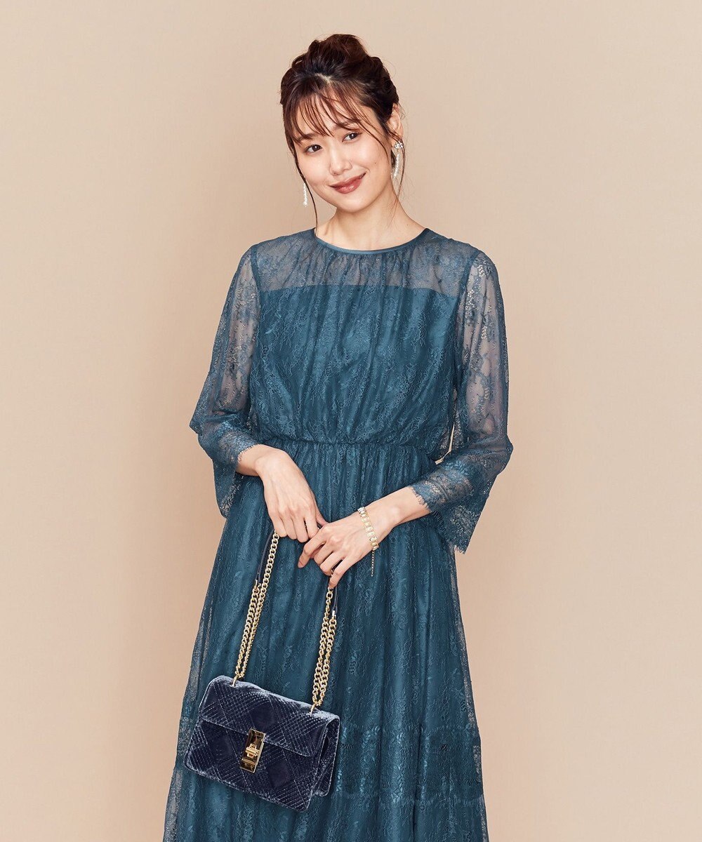 Prier 総レースロング ワンピース 組曲 ファッション通販 公式通販 オンワード クローゼット