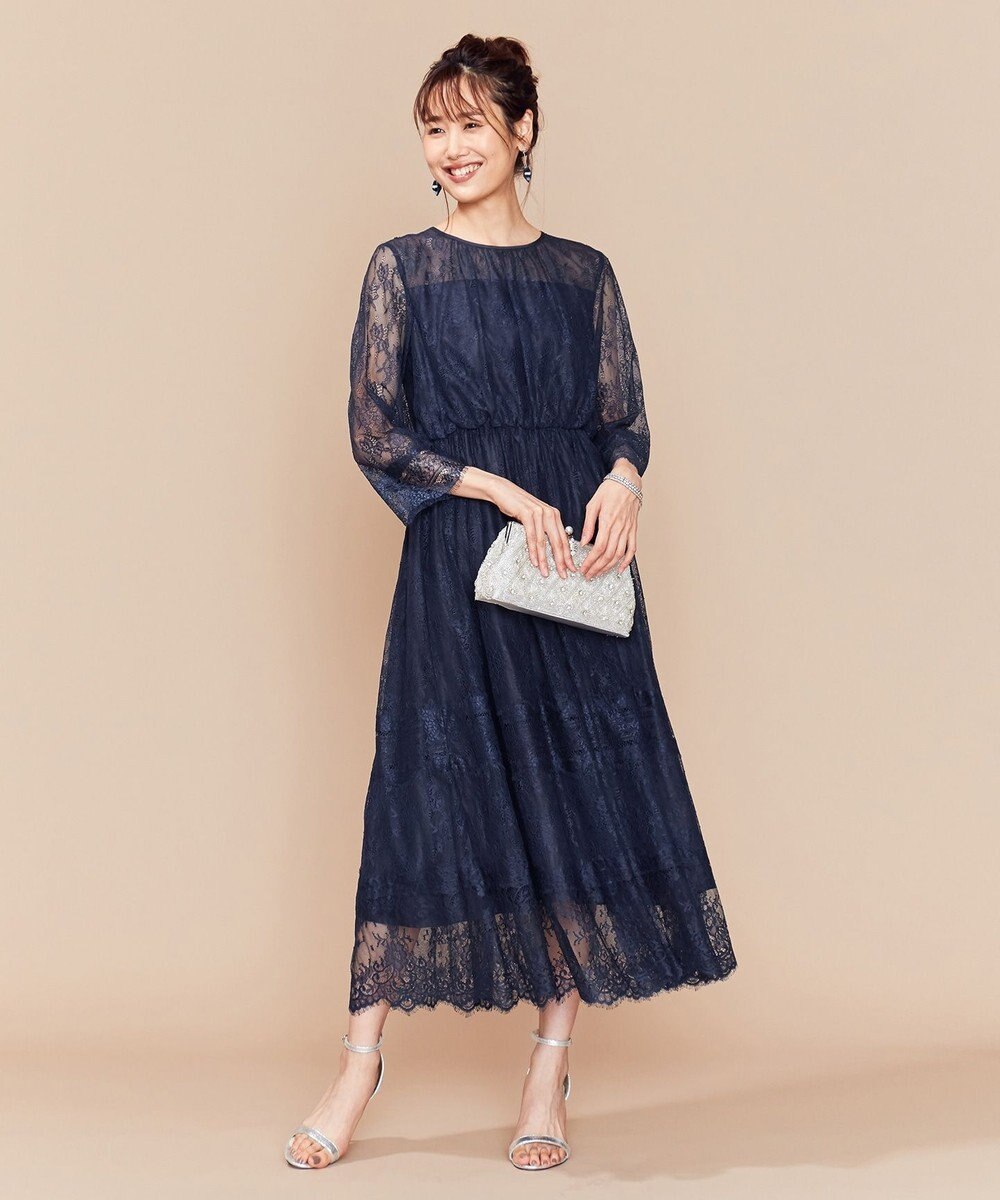 Prier 総レースロング ワンピース 組曲 ファッション通販 公式通販 オンワード クローゼット