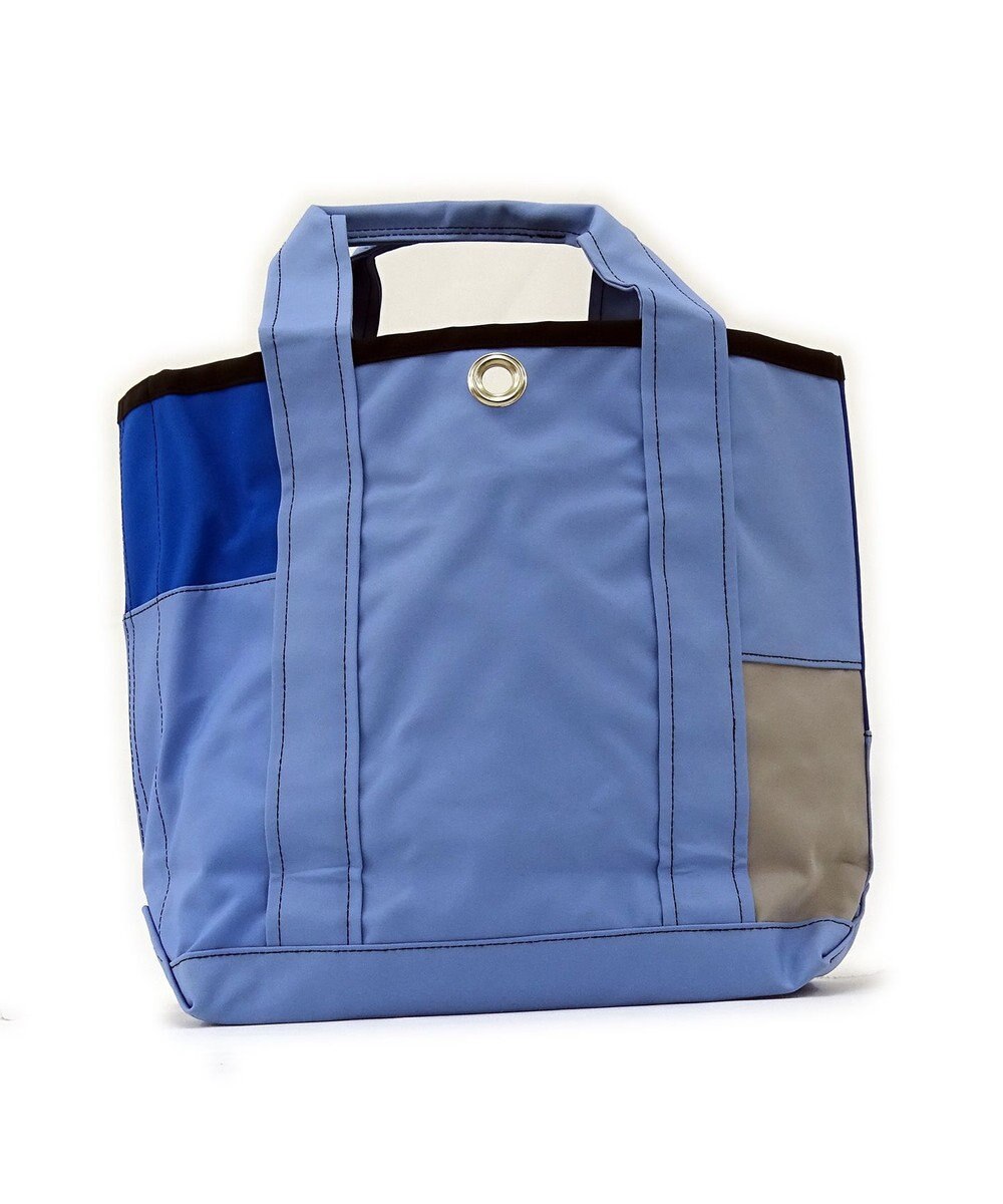 +RING 傘生地を使用した撥水トートバッグM 水色 SR88 