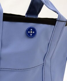 +RING 傘生地を使用した撥水トートバッグM 水色 SR88