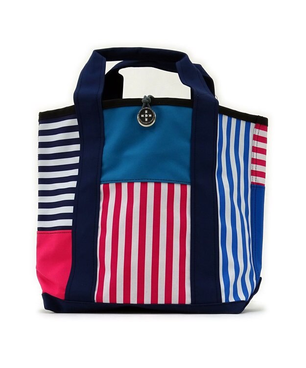 +RING 傘生地を使用した撥水トートバッグM マルチ SR109 マルチカラー