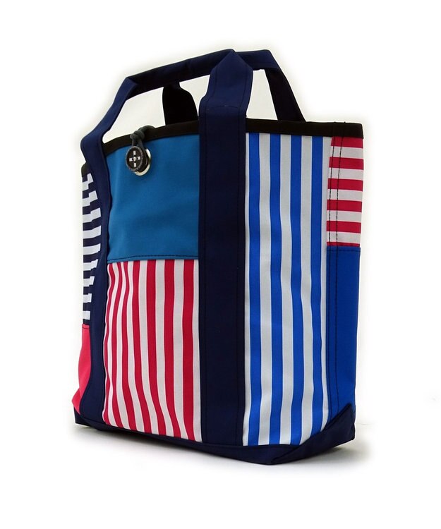 +RING 傘生地を使用した撥水トートバッグM マルチ SR109 マルチカラー