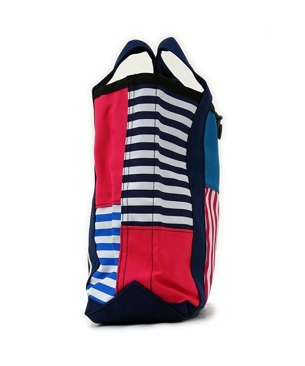 +RING 傘生地を使用した撥水トートバッグM マルチ SR109 マルチカラー