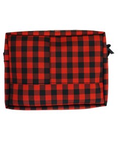 +RING 【プラスリング】傘生地を使用した 撥水ハンディーポーチRED-CHK  Sr.138