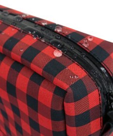 +RING 【プラスリング】傘生地を使用した 撥水ハンディーポーチRED-CHK  Sr.138