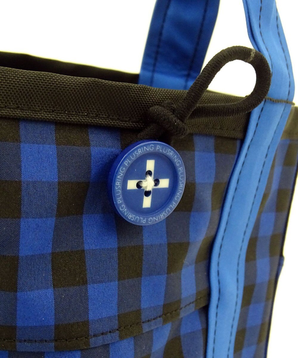 +RING 傘生地を使用した撥水ミニトートバッグXS 青 SR146 