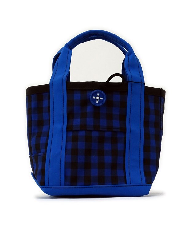 +RING 傘生地を使用した撥水ミニトートバッグXS 青 SR146 青