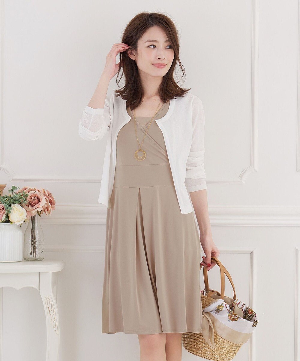 半袖 洗える やせて見えるカシュクールジャージーワンピース Tiaclasse ファッション通販 公式通販 オンワード クローゼット