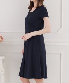 半袖 洗える やせて見えるカシュクールジャージーワンピース Tiaclasse ファッション通販 公式通販 オンワード クローゼット