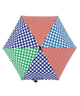 +RING 【コンパクト】レディース向け プラスリング 雨傘 簡単開閉式折傘 50cm MLT T548 マルチカラー