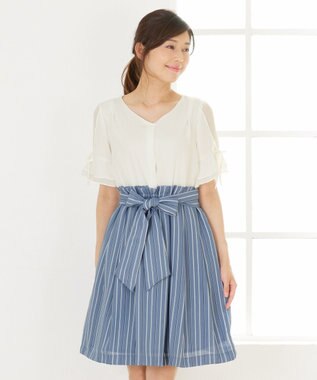 スタイル美人になれる 好印象配色ワンピース Tiaclasse ファッション通販 公式通販 オンワード クローゼット