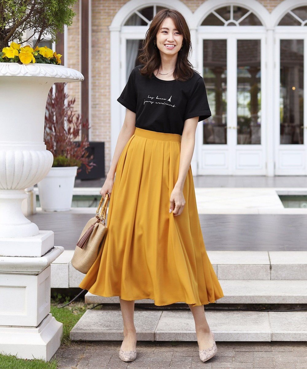 洗える きれい色で彩る 大人のマキシ丈フレアスカート Tiaclasseファッション通販 公式通販 オンワード クローゼット