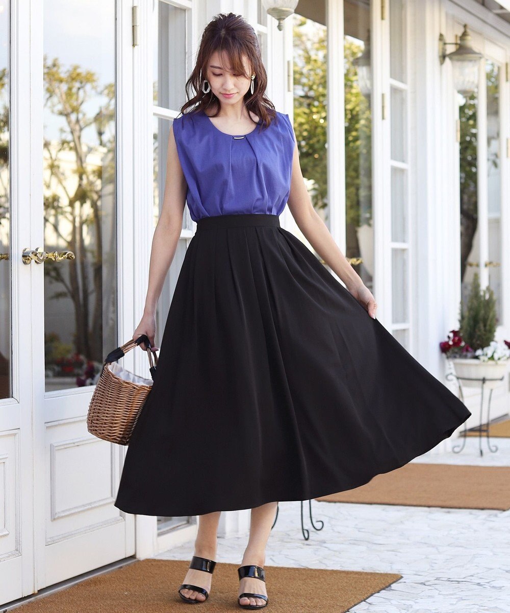 洗える きれい色で彩る 大人のマキシ丈フレアスカート Tiaclasseファッション通販 公式通販 オンワード クローゼット