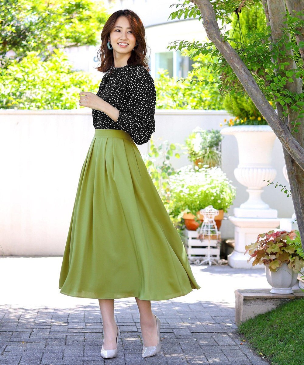 洗える きれい色で彩る 大人のマキシ丈フレアスカート Tiaclasse ファッション通販 公式通販 オンワード クローゼット