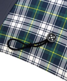 +RING 【限定/日本製】プラスリング 晴雨兼用傘（長ショート）NVY-CHK SR201