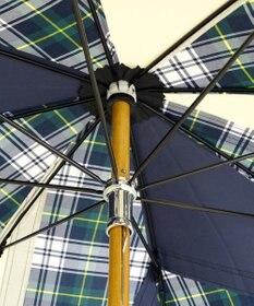 +RING 【限定/日本製】プラスリング 晴雨兼用傘（長ショート）NVY-CHK SR201