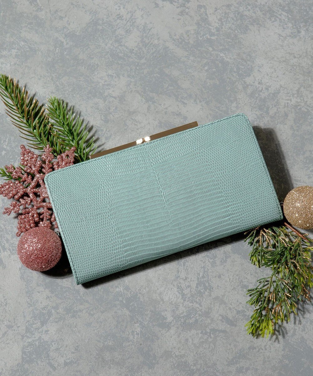 TOPKAPI 【TOPKAPI】イタリアンレザーリザード型押し がま口長財布 LUCIA ルチア 