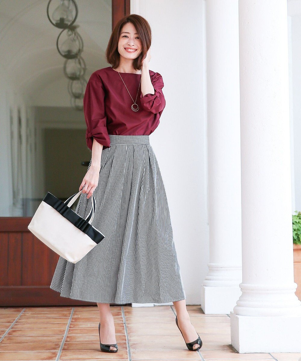 旬なストライプ ギンガムで彩る大人のマキシ丈スカート Tiaclasse ファッション通販 公式通販 オンワード クローゼット