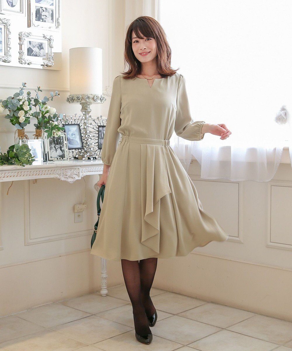 洗える ギャザードレープワンピース Tiaclasseファッション通販 公式通販 オンワード クローゼット