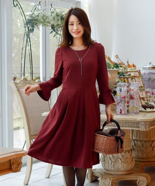 洗える リボンスリーブポンチワンピース Tiaclasse ファッション通販 公式通販 オンワード クローゼット