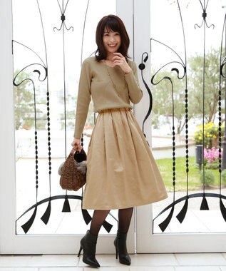 大人可愛い異素材ドッキングニットワンピース Tiaclasse ファッション通販 公式通販 オンワード クローゼット